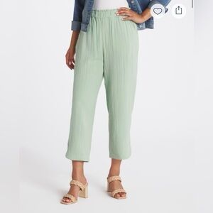 MARKET & SPRUCE Dria Extra High Rise Straight Leg Gauze Ankle Pant Size Medium